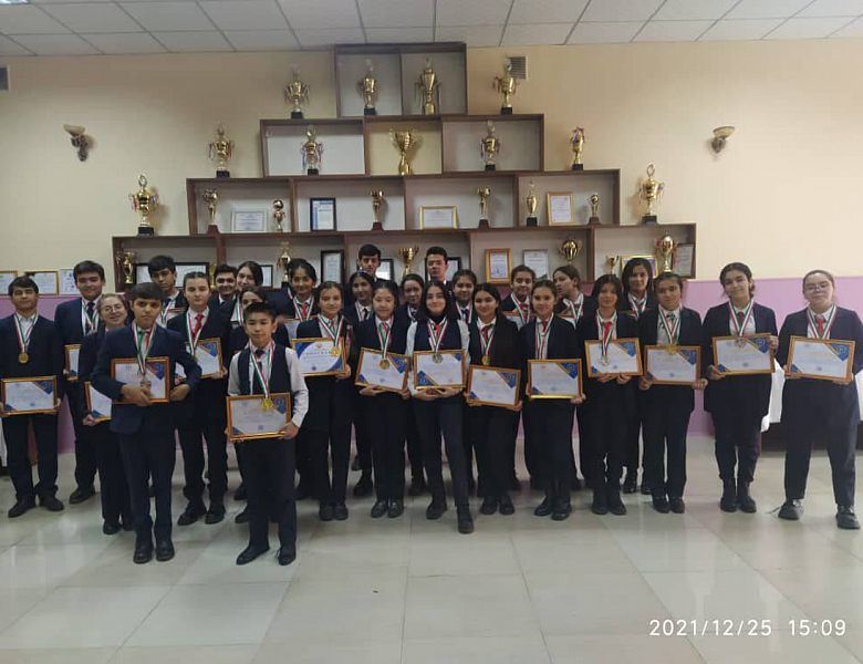 Победители второго тура предметных олимпиад для учащихся общеобразовательных учреждений района Сино города Душанбе в 2021-2022 учебном году